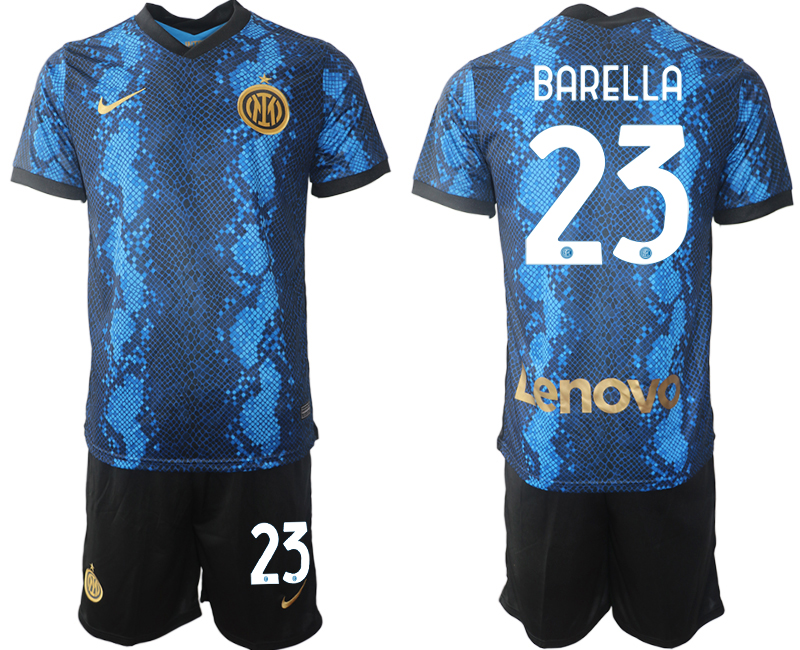 Men 2021-2022 Club Inter Milan home blue #23 Nike Soccer Jersey->inter milan jersey->Soccer Club Jersey